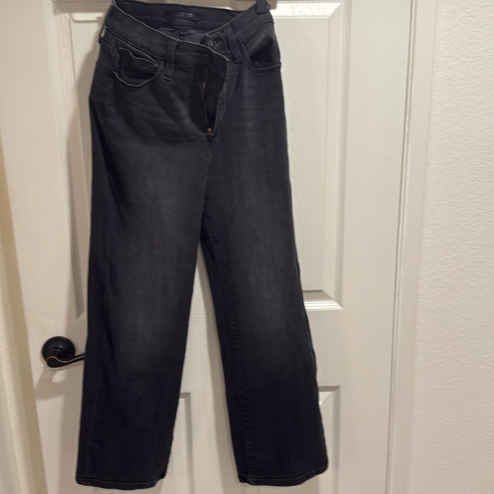 Joes high waisted crop blackened denim wide leg jeans